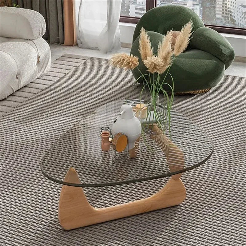 Nordic Tempered Transparent Glass Coffee Tables Living Room Small Apartment Luxury Minimalist Tea Table Hall Design Furniture